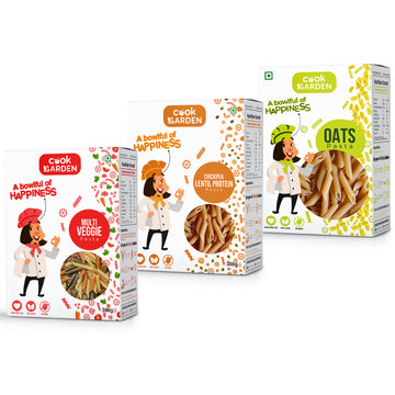 Chickpea lentil, Multiveggie & Oats Pasta | Healthy Pasta | 900g Pack Of 3
